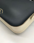 The Cambridge Blue & White Leather Satchel Company Bag