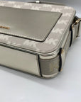 Michael Kors Metallic Gold Fabric Maeve Small East West Pocket bag