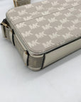 Michael Kors Metallic Gold Fabric Maeve Small East West Pocket bag