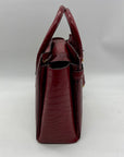 Guess Red Faux Animal Embossed Shoulder Bag