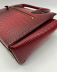 Guess Red Faux Animal Embossed Shoulder Bag