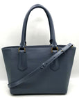 Dagne Dover Grey And Blue Coated Canvas Legend Tote Bag With Wallet