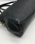 Kate Spade Black Pebbled Leather Charles Street Audrey Satchel Bag
