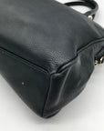 Kate Spade Black Pebbled Leather Charles Street Audrey Satchel Bag