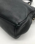 Kate Spade Black Pebbled Leather Charles Street Audrey Satchel Bag