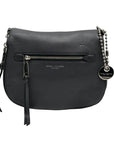 Marc Jacobs Stone Gray Pebbled Leather Recruit Nomad Saddle Bag