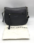 Marc Jacobs Stone Gray Pebbled Leather Recruit Nomad Saddle Bag
