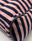 Madden Girl Navy And Pink Striped Weekender Travel Duffel Bag