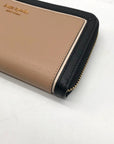 Kate Spade Color-blocked Saffiano Leather Zip-Around Wallet