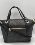 Coach Brown Monogram Canvas Kacey Convertible Satchel Bag C6230
