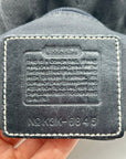 Coach Vintage Black Signature Canvas Clip Shoulder Bag