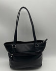 Giani Bernini Black Faux Leather Medium Shoulder Bag