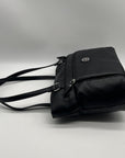 Giani Bernini Black Faux Leather Medium Shoulder Bag