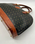 Pollini Monogram Print Pebbled Leather Wallet And Reversible Handbag