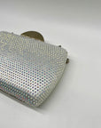 Nina Silver Rhinestone Crystal CLutch Evening Bag