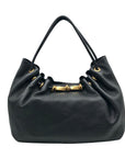 Donna Karan Black Pebbled Leather Seacliff Tote Bag
