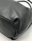 Donna Karan Black Pebbled Leather Seacliff Tote Bag
