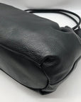Donna Karan Black Pebbled Leather Seacliff Tote Bag