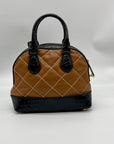 Michael Kors Brown Leather Smythe Dome Satchel Bag