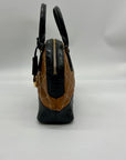 Michael Kors Brown Leather Smythe Dome Satchel Bag