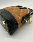 Michael Kors Brown Leather Smythe Dome Satchel Bag
