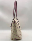 Coach Cream Floral Coated Canvas Gallery Tote Bag-CAL59