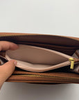 Style & Co Tortoise Shell Whip-Stitch Zip Wallet