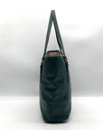 Coach Green Leather Peyton LIN C Embossed Zip Tote Bag F31404