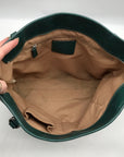 Coach Green Leather Peyton LIN C Embossed Zip Tote Bag F31404