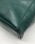 Coach Green Leather Peyton LIN C Embossed Zip Tote Bag F31404