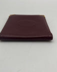 Cartier Vintage Burgundy Smooth Leather Bifold Wallet