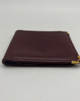 Cartier Vintage Burgundy Smooth Leather Bifold Wallet