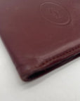 Cartier Vintage Burgundy Smooth Leather Bifold Wallet