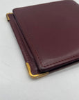 Cartier Vintage Burgundy Smooth Leather Bifold Wallet