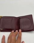 Cartier Vintage Burgundy Smooth Leather Bifold Wallet