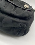 Coach Black Poppy Signature Sateen Pocket Hobo Bag-14570
