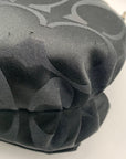 Coach Black Poppy Signature Sateen Pocket Hobo Bag-14570