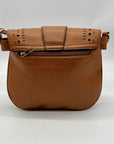 MMS Brands Brown Small Faux Leather Crossbody Bag