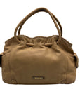 Cole Haan Beige Embroidered Leather Hobo Bag