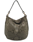 Michael Kors Fulton Angora Python Embossed Medium Chain Hobo Bag