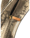 Michael Kors Fulton Angora Python Embossed Medium Chain Hobo Bag