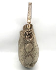 Michael Kors Fulton Angora Python Embossed Medium Chain Hobo Bag