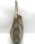 Michael Kors Fulton Angora Python Embossed Medium Chain Hobo Bag