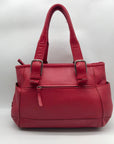 Cole Hann Red Pebbled Leather Large Satchel