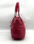 Cole Hann Red Pebbled Leather Large Satchel