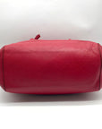 Cole Hann Red Pebbled Leather Large Satchel