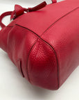 Cole Hann Red Pebbled Leather Large Satchel