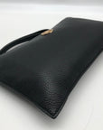 Michael Kors Black Pebbled Leather Fulton Large Writslet Clutch