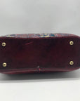 Patricia Nash Burgundy Leather Angelin Embrodered Satchel Bag