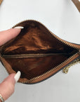 Michael Kors Brown Coated Canvas Monogram Chain Belt Bag